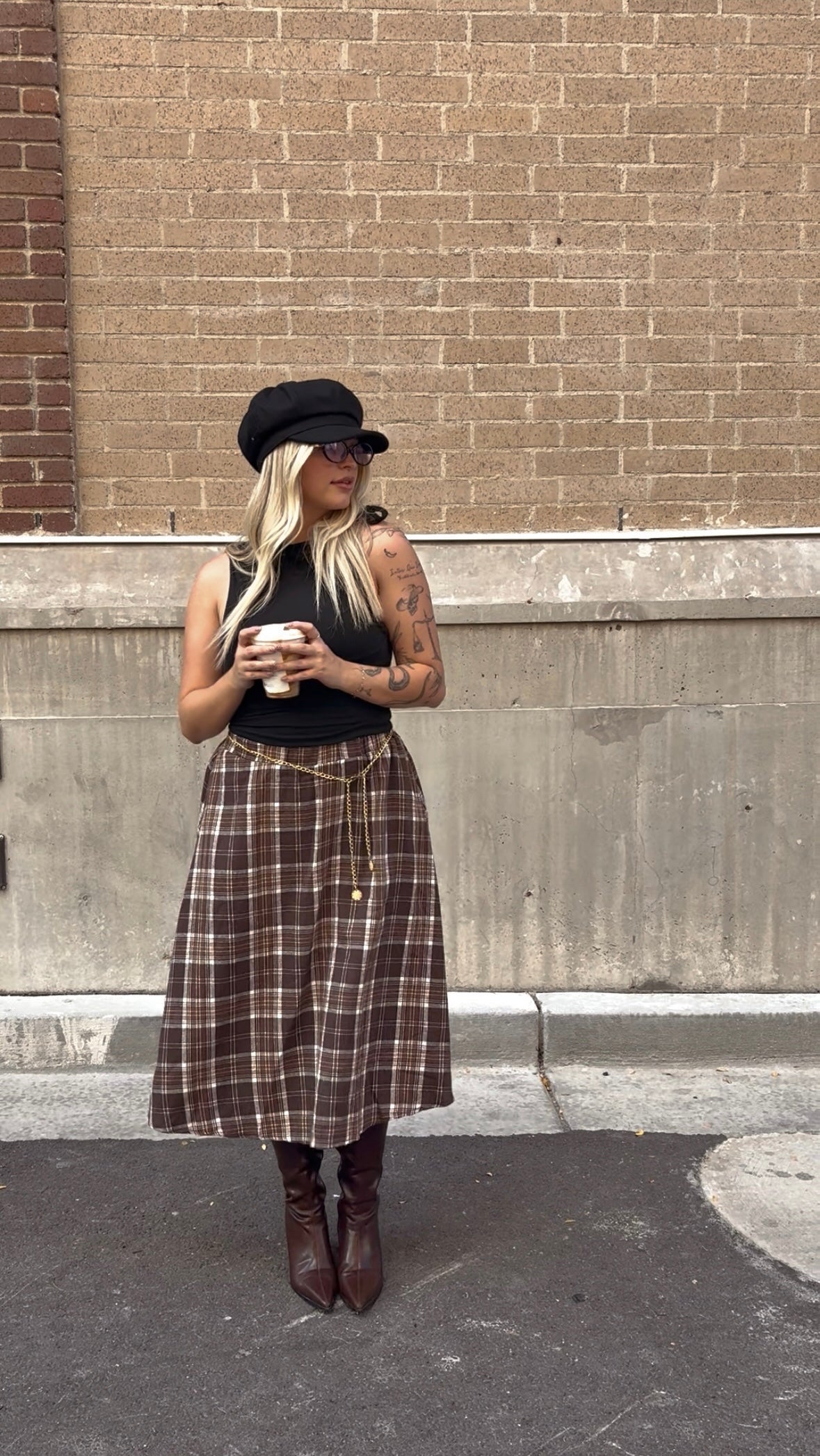 Like Fall Plaid Skirt
