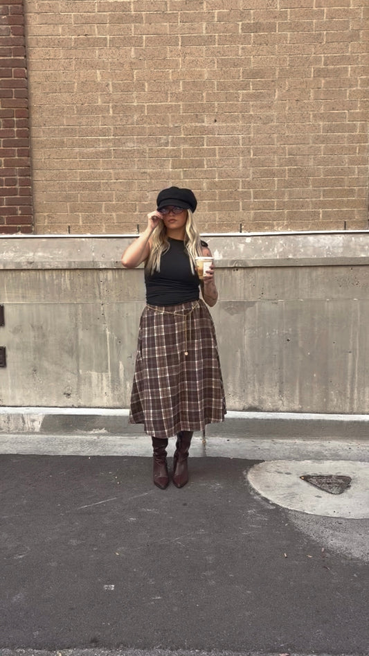 Like Fall Plaid Skirt